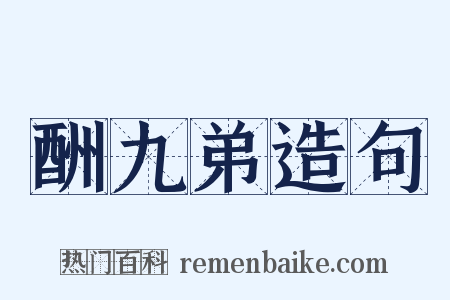 酬九弟造句是什么意思的图片